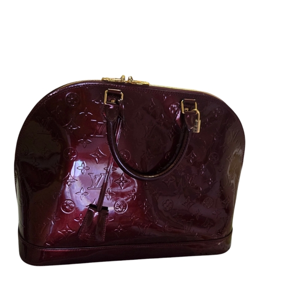 Authentic EUC Louis Vuitton GM Alma Red Fauviste Vernis Handbag with Dustbag. - Picture 12 of 17